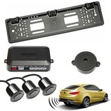 Set senzori parcare auto cu buzzer pe suport numar